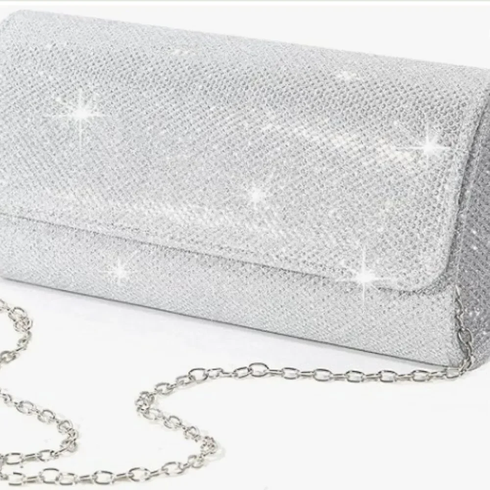3 in 1 Sparkling Evening Bag Clutch Purses for Women Great for Special Occasions